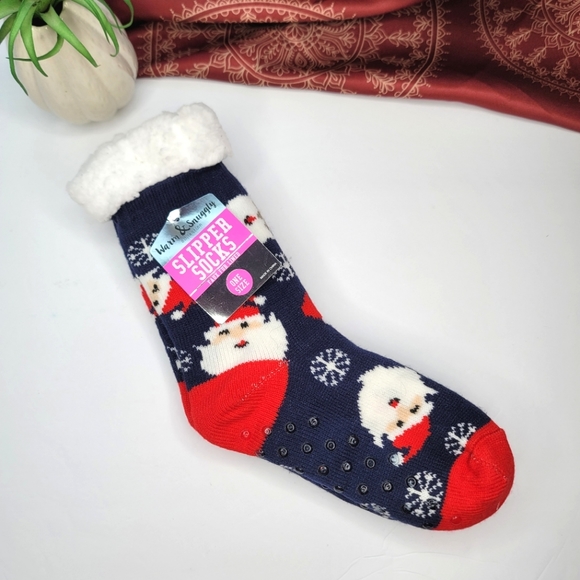 Santa Slipper Socks NWT - Picture 1 of 6